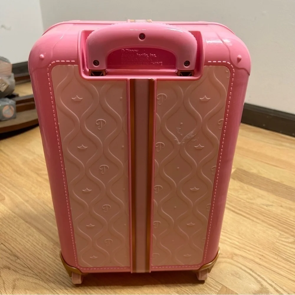 Disney Princess Plastic Suitcase Storage Wheels Pink Kids